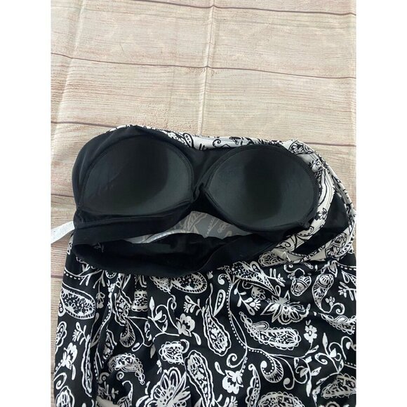 Swimsuits For All Women's Black Paisley Print Tankini - 20 - Picture 11 of 13